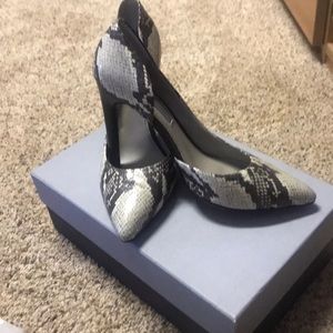 Beautiful artificial snake skin heels